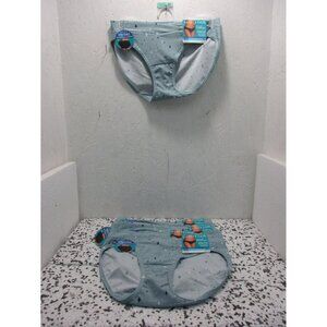 Vanity Fair Women's 6 pairs 18291 Beyond Comfort Bikini Blue Print Size 7/L New